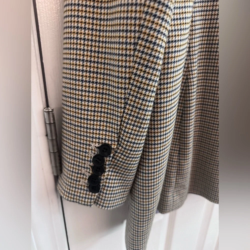 1. STATE • REVOLVE Houndstooth Double Breasted Blazer Size 6 - Picture 9 of 10